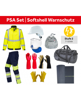 SOFTSHELL WARNSCHUTZ I Elektro PSA Set (Stufe 2)