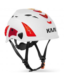 Industrie Schutzhelm Kask Superplasma AQ hi-viz weiss/rot