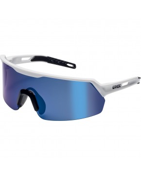 Schutzbrille / Sonnenbrille Uvex 9122-885 ultrashield weiss/schwarz, PC Blauspiegel